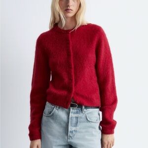 Red Button-Up Cardigan &Other Stories